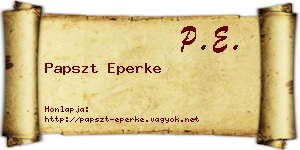 Papszt Eperke névjegykártya